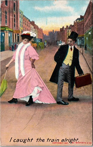 Vintage comic postcard - vintage,
