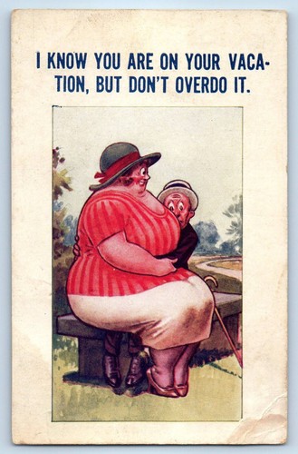 C1910 humor couple - couple, woman