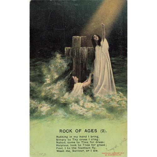 Rock ages hymn postcard - of,