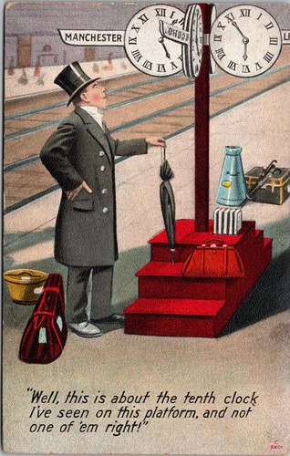 Vintage comic postcard - vintage,