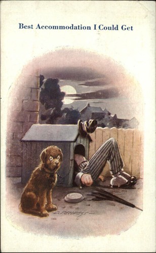 Drunk man dog house bamforth - drunk, ~