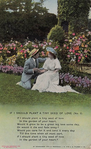Edwardian couple garden - edwardian,