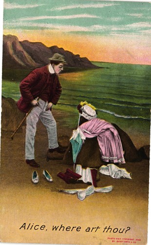 1908 bamforth comic postcard - comic,