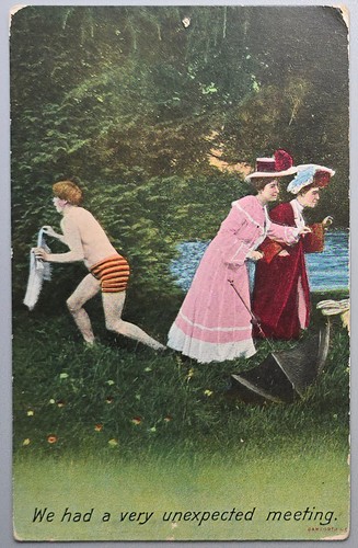 1909 comic postcard had - 1909,