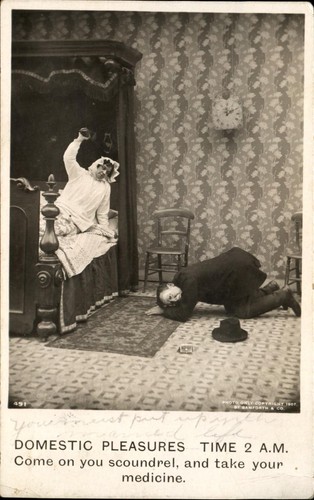 Bamforth rppc comic domestic - rppc,