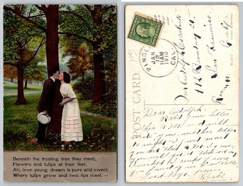 Kissing couple romantic poem - couple,